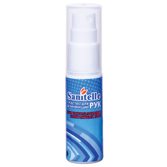 Sanitelle® Hand Sanitizer for disinfection before handling contact lenses